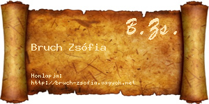 Bruch Zsófia névjegykártya